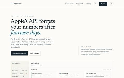 Manifest — screenshot