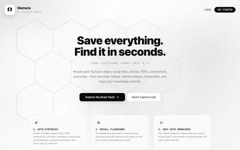 Private AI Second Brain for Saving and Recalling Knowledge — screenshot