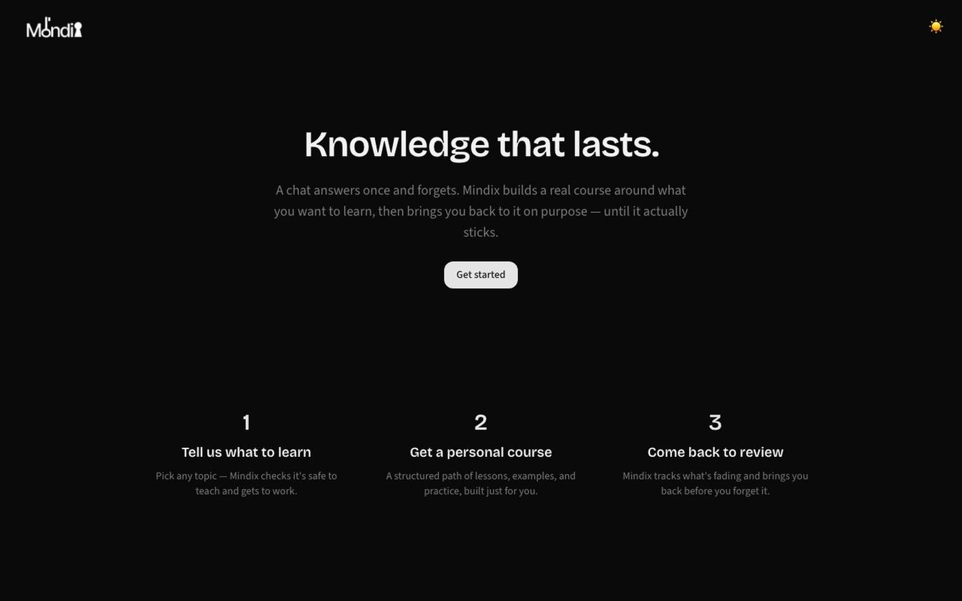 Mindix — Knowledge that lasts. — screenshot