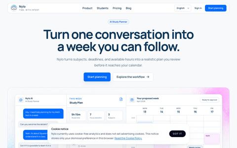 Nylo AI - AI Study Planner for Students & Time Management — screenshot