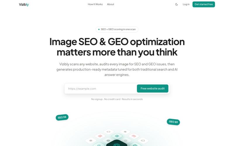 Vizibly — Image SEO & GEO Optimizer — screenshot