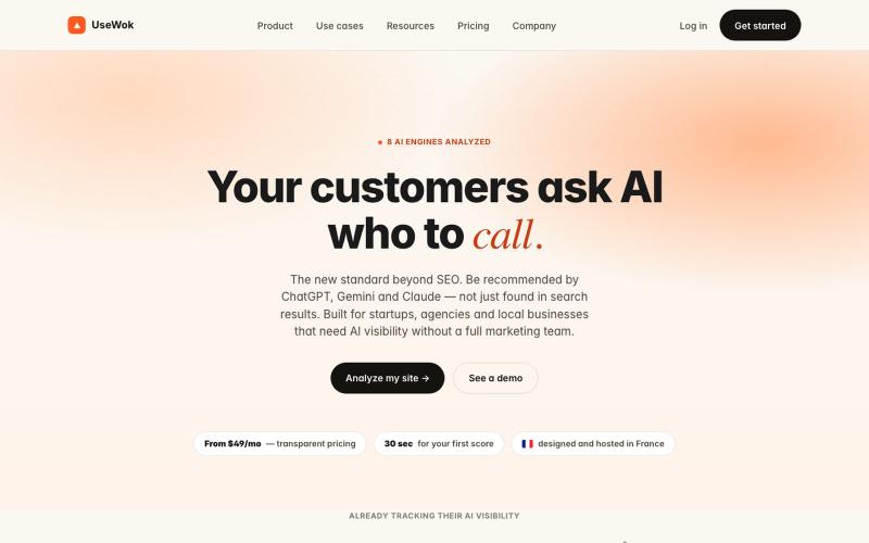 Get Recommended by ChatGPT & Gemini - even without a marketing budget | UseWok — screenshot