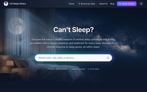 US Sleep Clinics - Find Expert Sleep Care Near You — screenshot