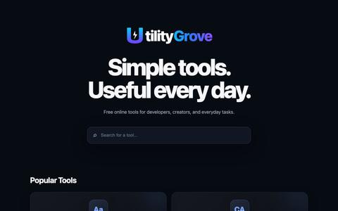 UtilityGrove — screenshot