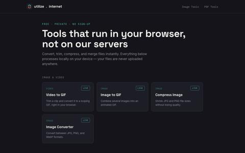 Free Online Tools — Convert, Compress & Edit Files in Your Browser — screenshot