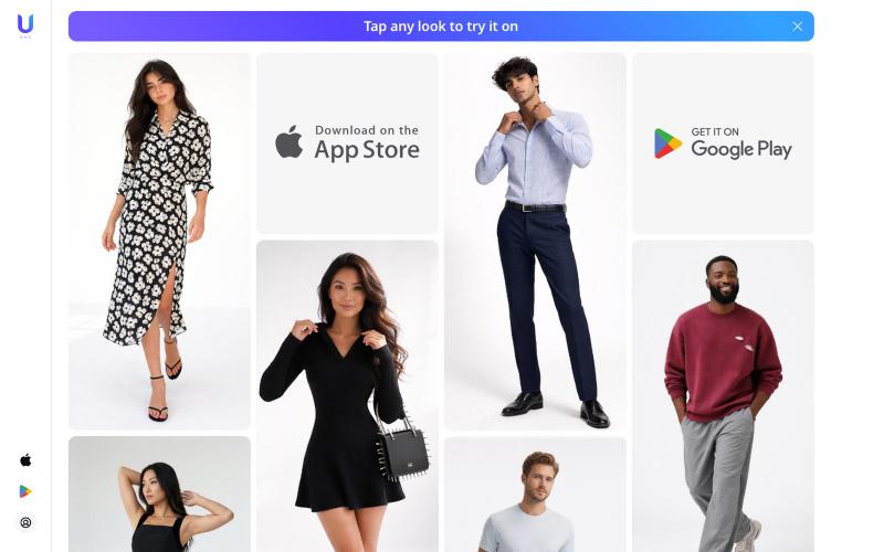 Uverest - AI Fashion Social | Try On, Share & Shop Real Brands — screenshot
