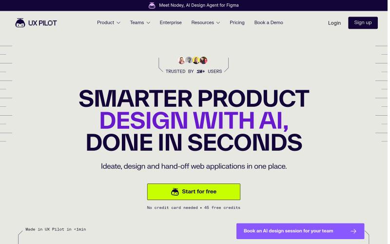 UX Pilot - Superfast UX/UI Design with AI — screenshot