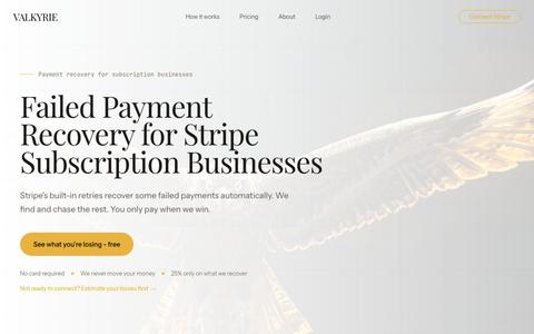 Valkyrie - recover the revenue you didn't know you were losing — screenshot