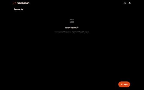 VanillaPad - Mobile workspace for HTML apps — screenshot
