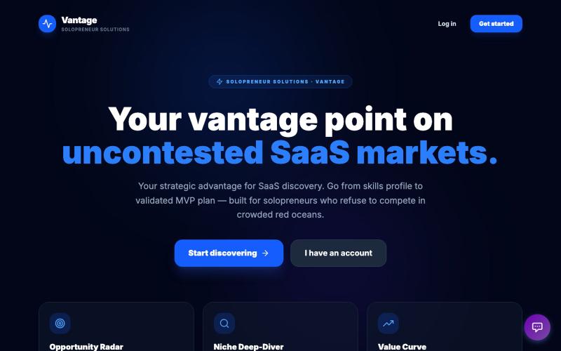 Vantage | Solopreneur Solutions — screenshot
