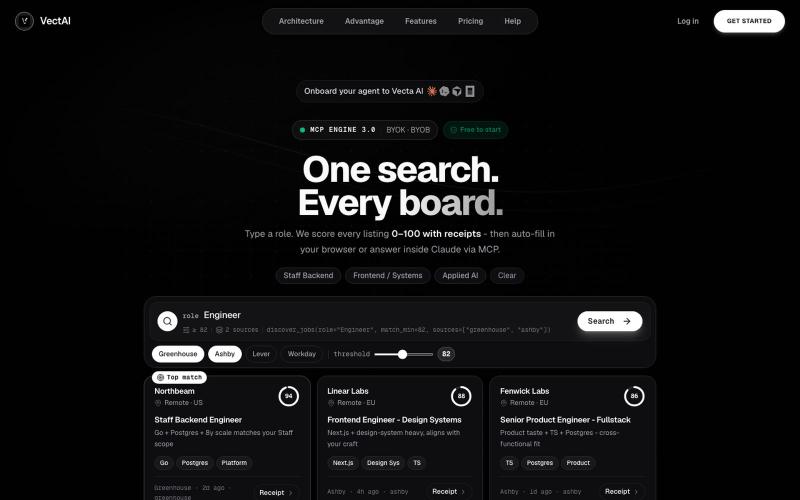 Vecta AI - Intelligent Job Application Co-Pilot — screenshot