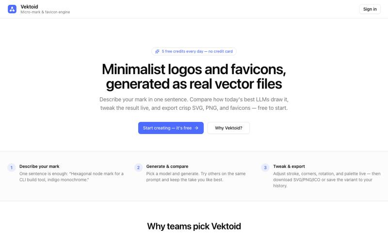 Vektoid — Micro-Mark & Favicon Engine — screenshot