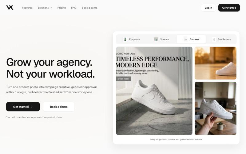Creative Production for Agencies | Velnoxa — screenshot