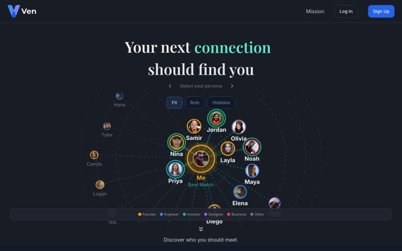 Ven - Professional Networking for San Diego Innovators — screenshot