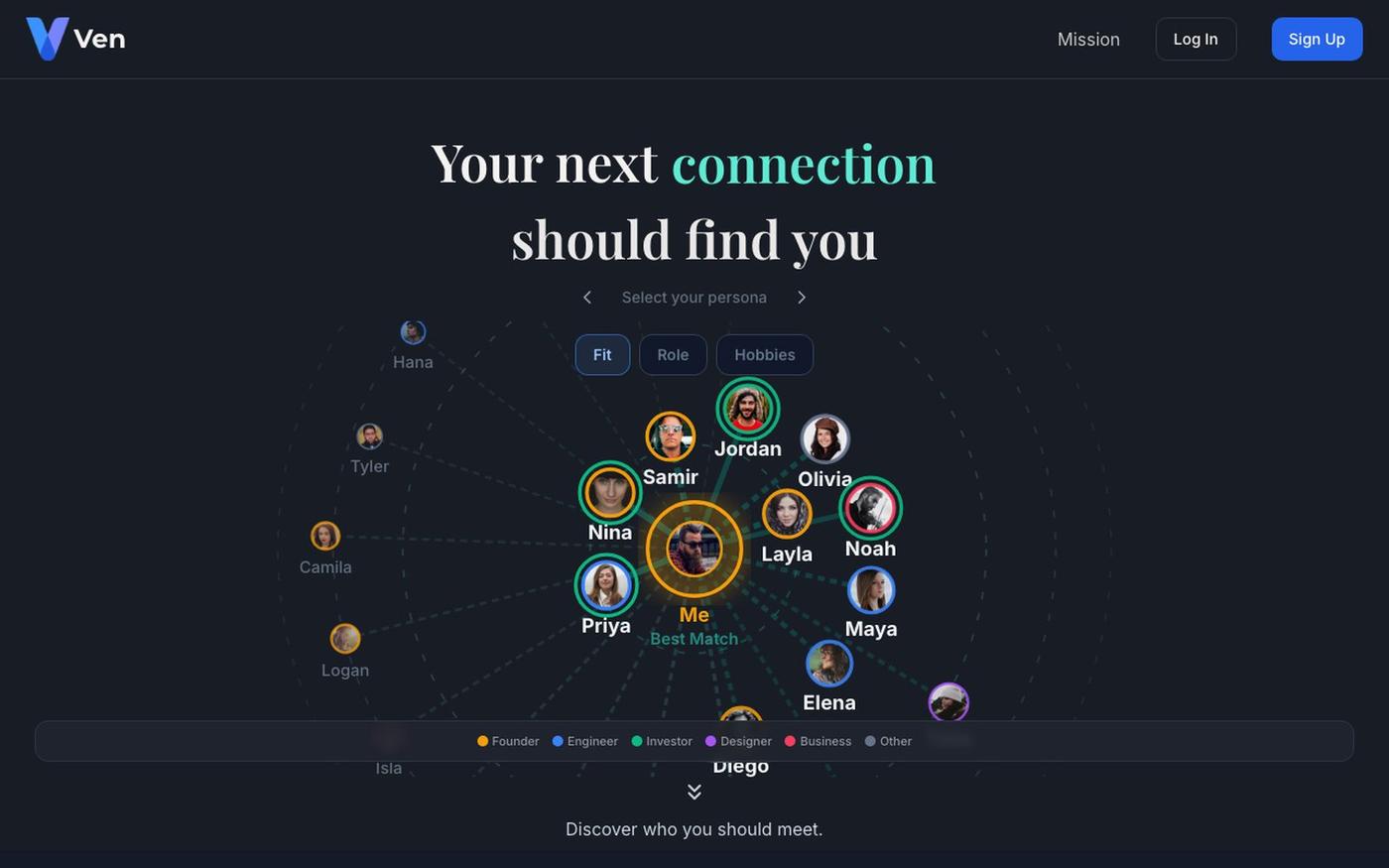 Ven - Professional Networking for San Diego Innovators — screenshot
