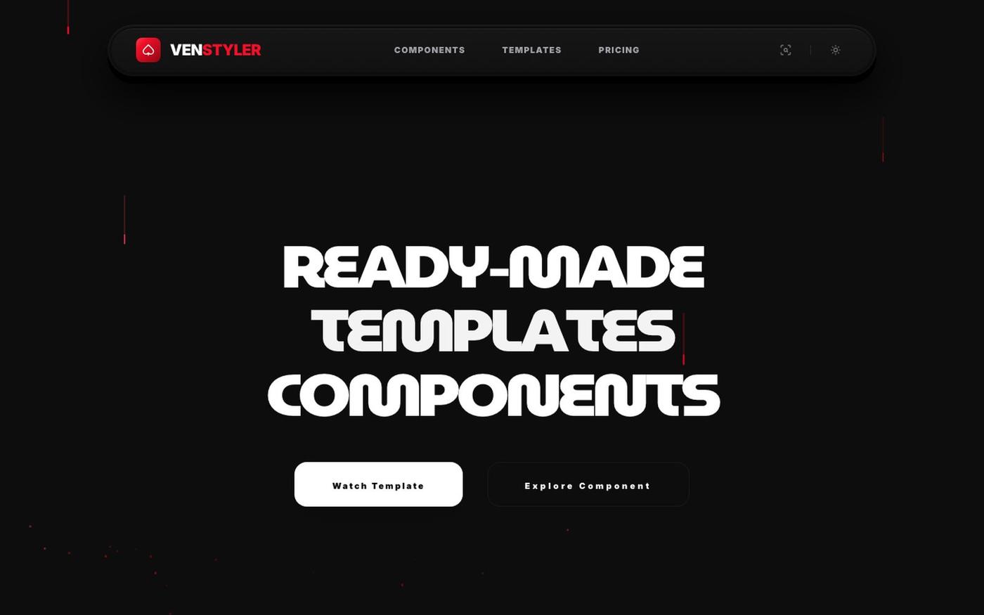 VENSTYLER | Your Ready Made and Premium Component and Templates — screenshot