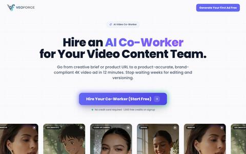 Veoforge — AI Video Ad Studio — screenshot