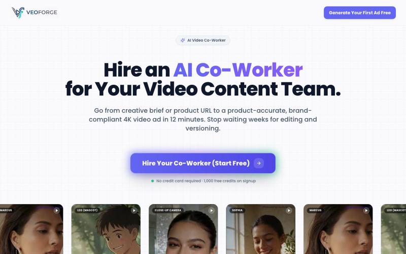 Veoforge — AI Video Ad Studio — screenshot