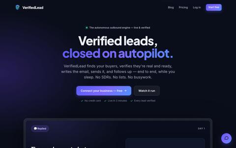VerifiedLead — Verified leads, closed on autopilot — screenshot