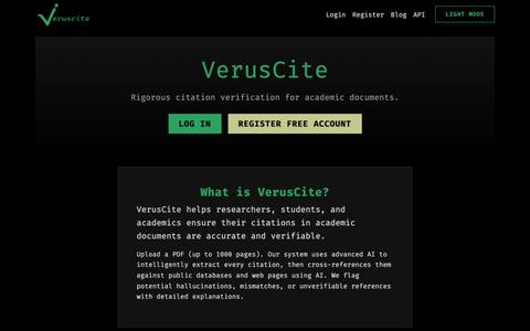 VerusCite - Verify Citations — screenshot
