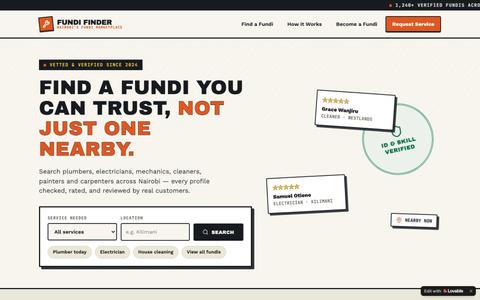 Fundi Finder — Trusted Fundis Near You — screenshot