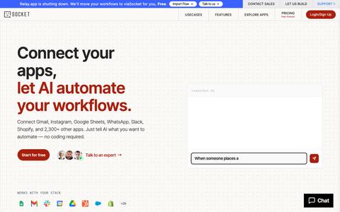 AI Workflow Automation Tool | viaSocket — screenshot