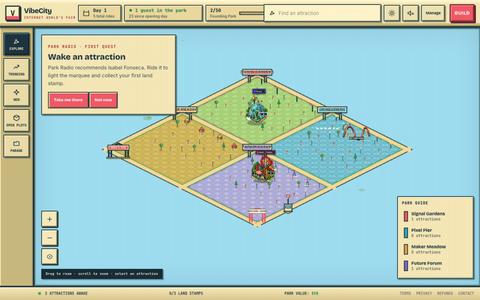 VibeCity — The internet is a theme park — screenshot