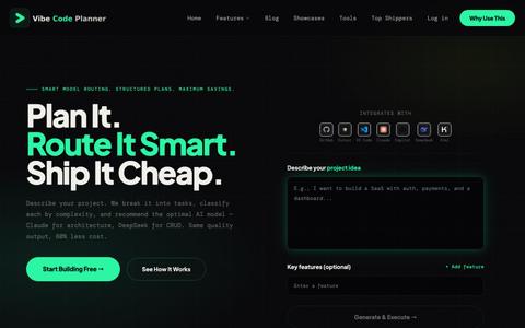 Vibe Coding Plan - Smart AI Model Routing for Developers | Save 60% on AI Costs — screenshot