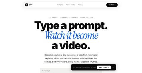 Vibedemo — Cinematic videos for any idea, in minutes — screenshot