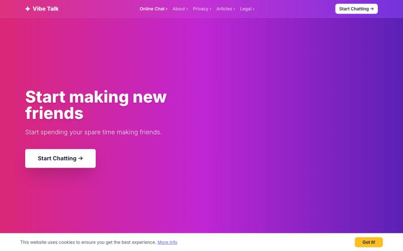 Vibe Talk — Free Random Chat, Video Call & Meet Strangers Online — screenshot