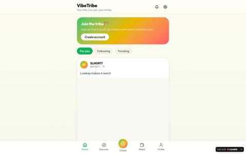 VibeTribe — Share your gist, earn in Naira — screenshot