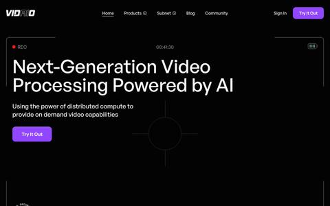 Next-Generation Video Processing Powered by AI — screenshot