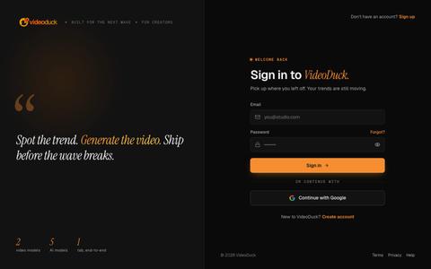 videoduck - AI Video Generation — screenshot