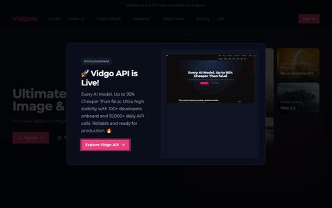 Image to Video AI Generator: Turn Photos to Videos for Free | Vidgo AI — screenshot