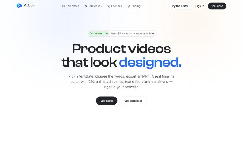 Vidoco — Make polished product videos in your browser — screenshot