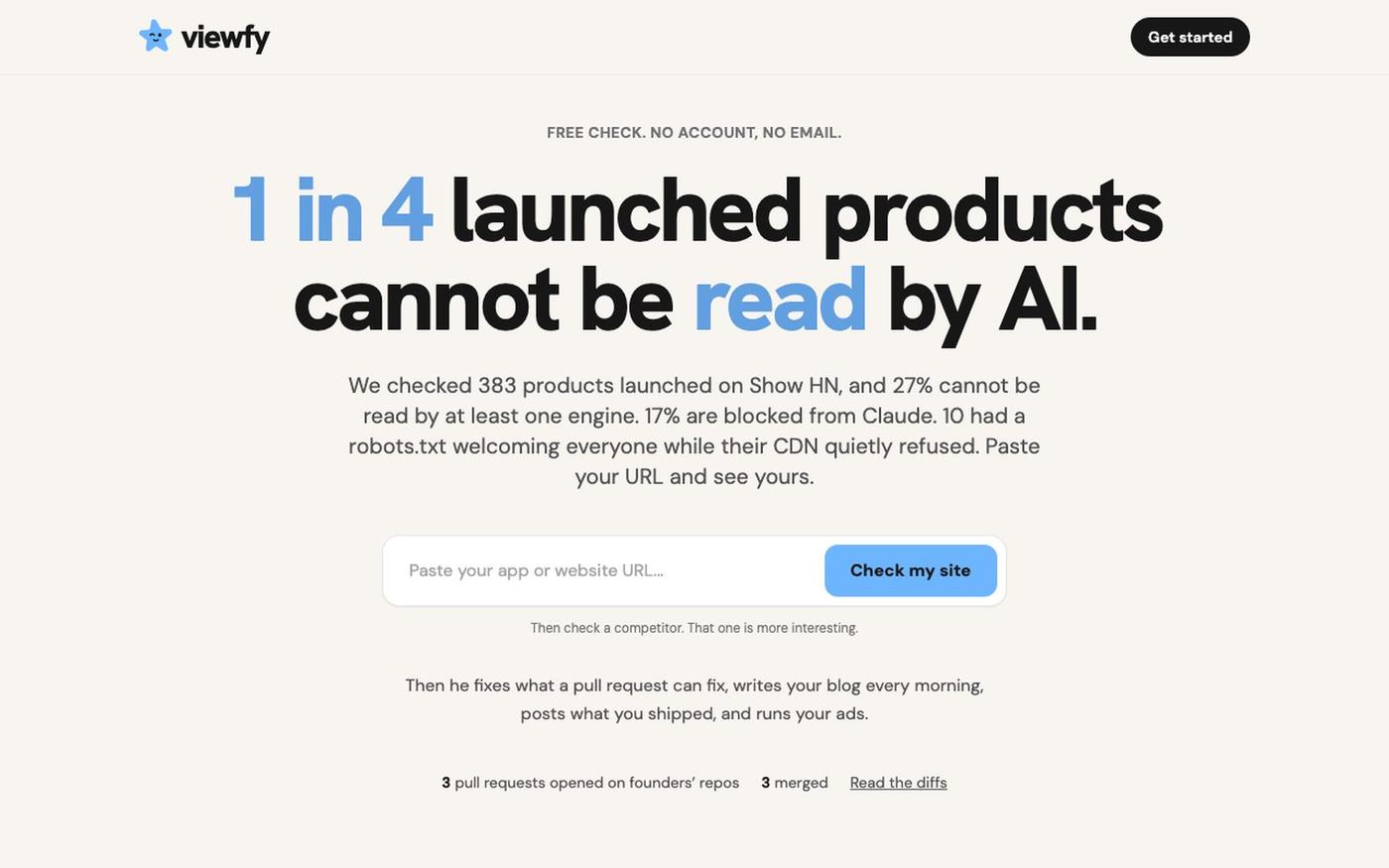 Viewfy | He gets you users while you ship — screenshot
