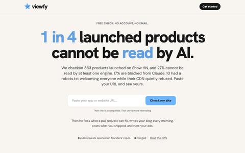 Viewfy | He gets you users while you ship — screenshot