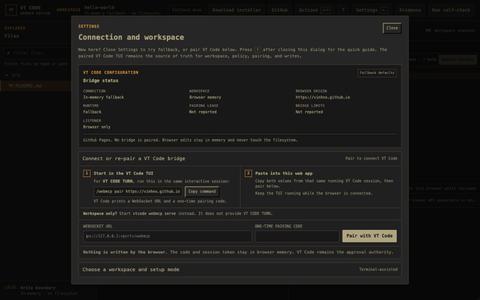 VT Code · WebMCP editor — screenshot