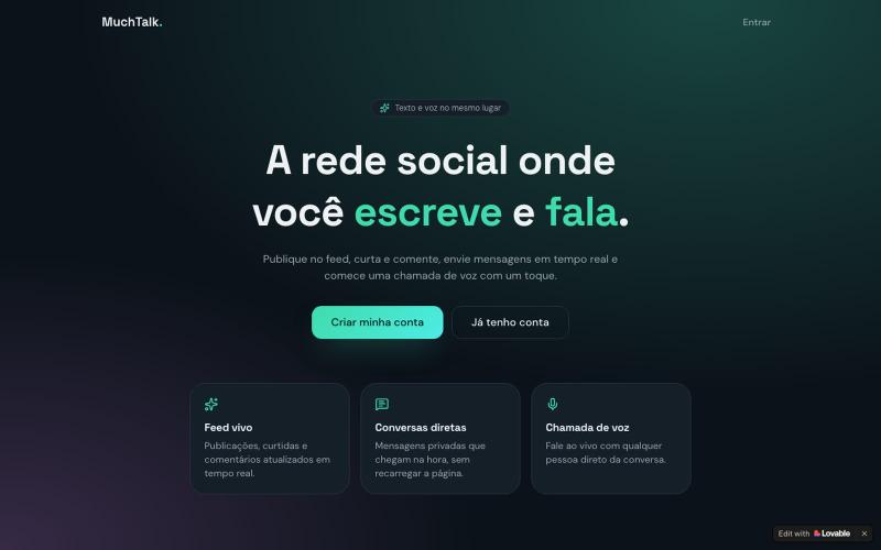 MuchTalk — social network for text and voice — screenshot