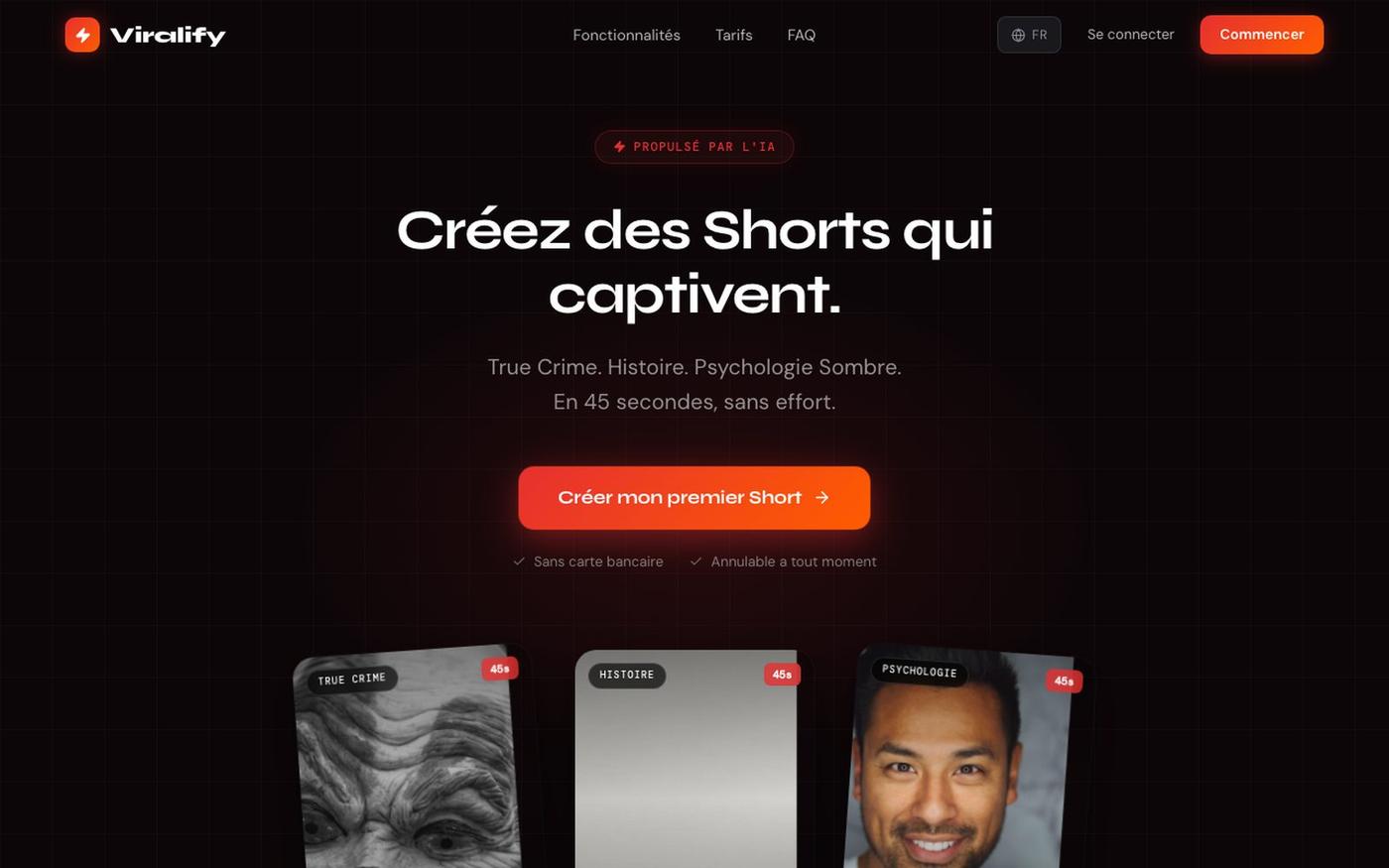 Viralify – AI YouTube Shorts Platform — screenshot