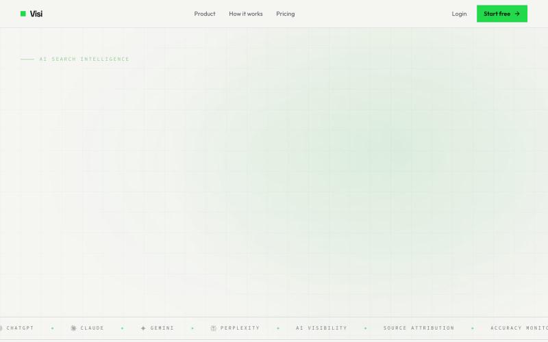 Visi - See how AI sees your brand — screenshot