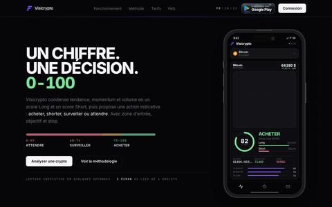 Visicrypto | Scores Long et Short — screenshot