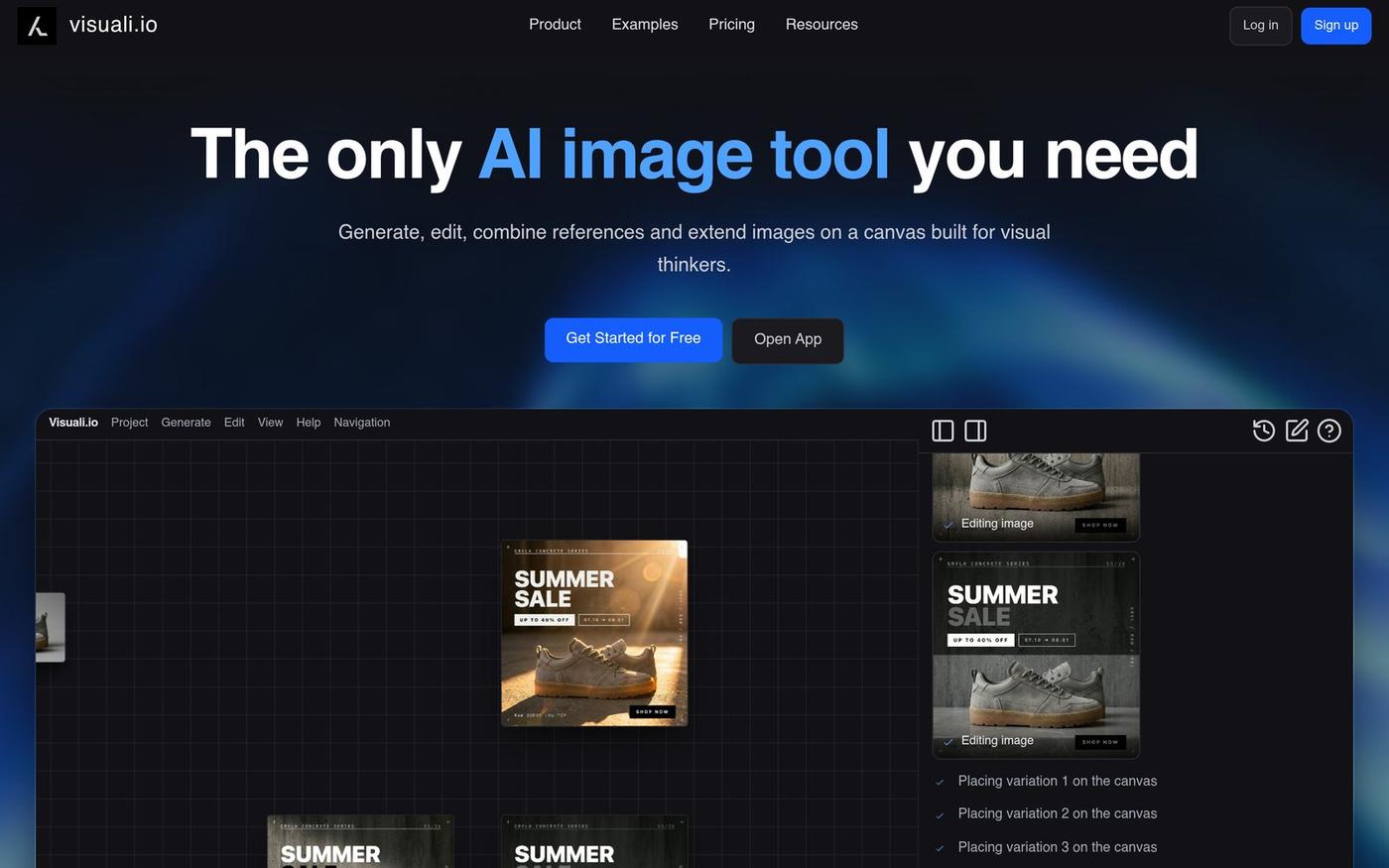 Visuali.io: AI Image Generator & Photo Editor — screenshot