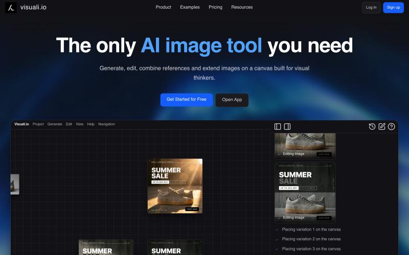 Visuali.io: AI Image Generator & Photo Editor — screenshot