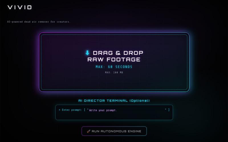 VIVID — AI-Powered Video Editing — screenshot