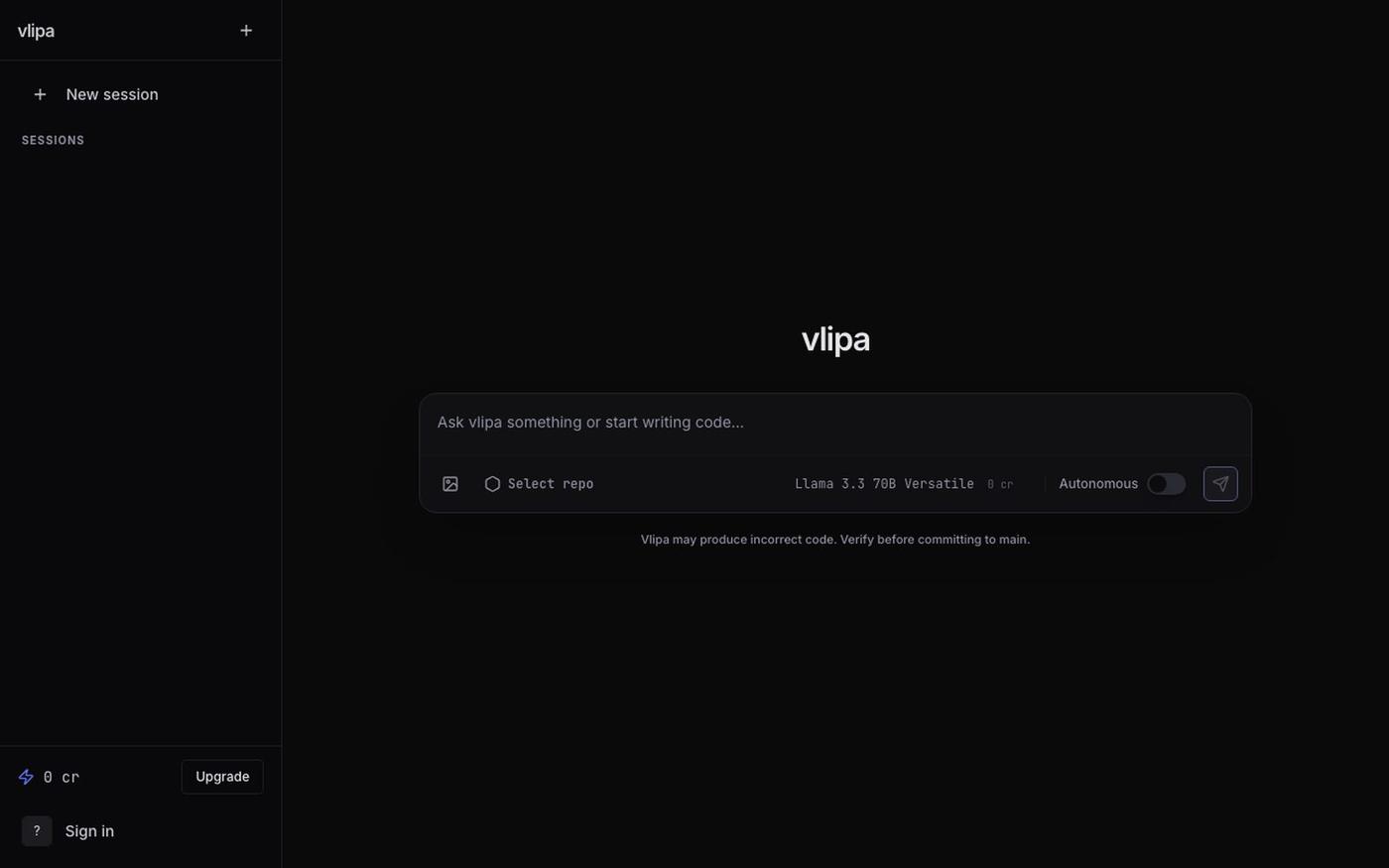 Vlipa - AI Agent Platform — screenshot