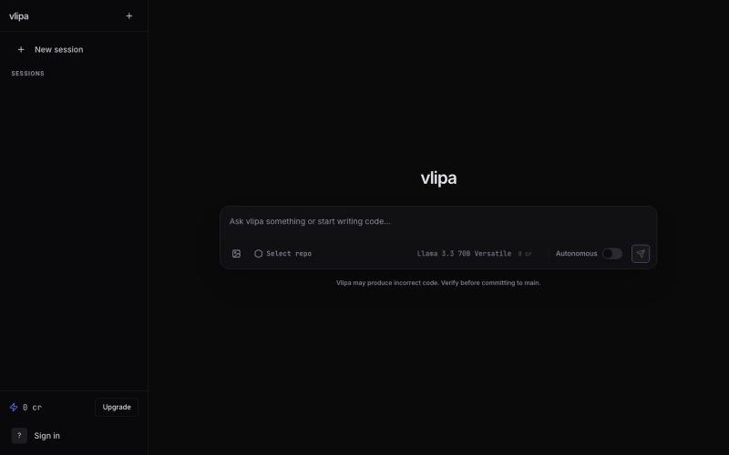 Vlipa - AI Agent Platform — screenshot