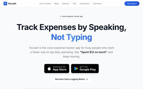 Vocash | Voice Expense Tracker App for Fast Daily Logging — screenshot