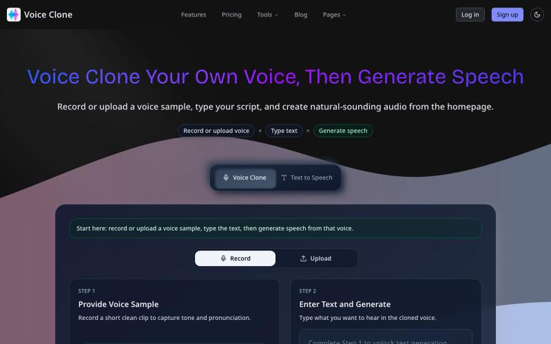 Voice Clone – Instantly Clone Your Voice with AI Technology — screenshot