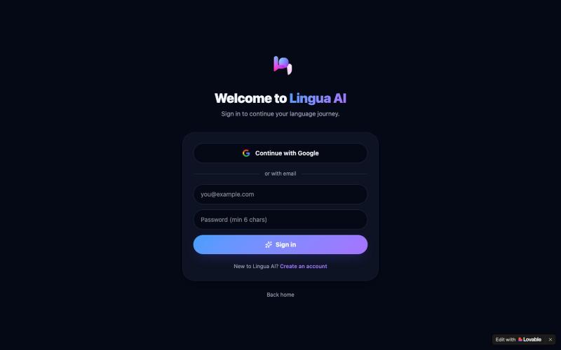 Lingua AI — Learn 100+ languages with your AI tutor — screenshot